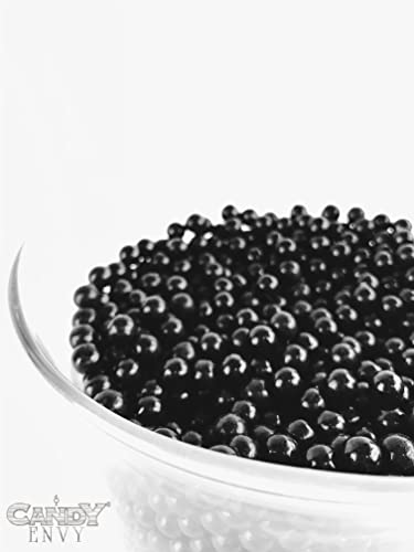 Black Candy Pearls - 2 Pound Bag - Delicious Toppings On Desserts Or Fillers For Candy Tables #TOP3