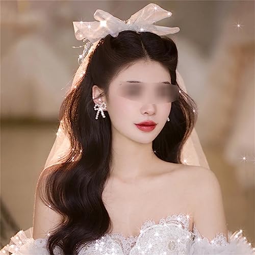 Lazo y velo de novia ligero estilo Mori para un peinado de princesa intacto y cómodo 2