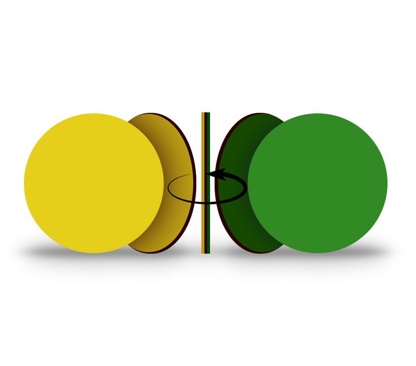 Title: 25-Pack Double-Sided Yellow/Green Flip Magnet - 1" Diameter, Status Indicator Magnets, Perfect for Efficient Organization on Steel Surfaces