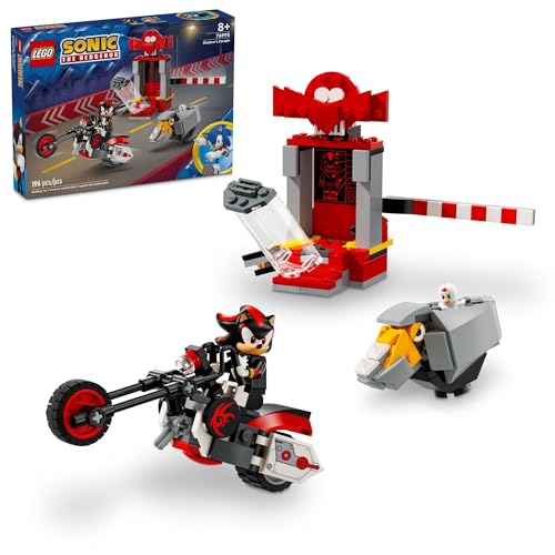 Lego Sonic The Hedgehog Shadow The Hedgehog Escape Building Set, Motorrad Spielzeug, Videospiel Charakter Figuren, Sonic Spielzeug für Kinder, Geschenk für Gamer ab 8 Plus, 76995