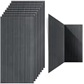 10 Pack 47x24 Inch Acoustic Wall Panels, Large Self Adhesive Sound Absorbing Panels for Home, Bedroom, Gaming Room, Studio Office, High Density Noise Dampening Wall Decor for Echo Reduction, Dark Gray