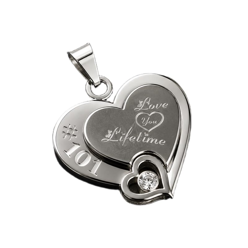 lkbeads Stainless Steel Love Heart 27X27mm Pendant Silver Plated Charm Necklace Without Chain Handmade For Men & Women Power Symbol Meaningful Jewelry |LK_SSC_0292-picture-37