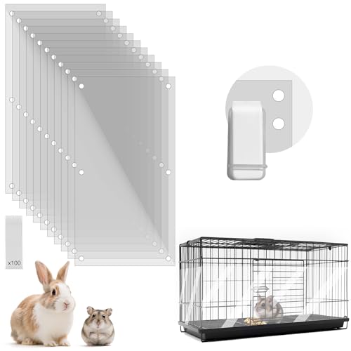 GFZ 12-Pack Pet Cage Guard - 13.8x5.9 Inch Rabbit Habitat Side Liners Cage Liner for Guinea Pigs, and Birds Such As Cage Accessories.
