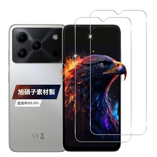 �y2���Z�b�g�z For DOOGEE Note56/Note56 Pro/Note56 Plus/Note56X/Note56X Pro �p�� �K���X�t�B���� �t�B�����w��h�~ �t�� �ی�t�B���� ���Ɏq�f�ސ� �d�x9H �����K���X �����ߗ� �C�A�[�� ��