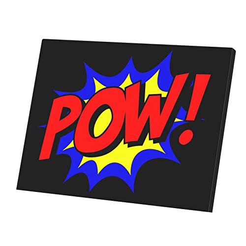 Tableau Comics Vintage POW Toile Imprimée Décoration Murale