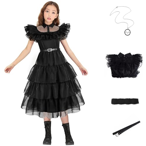 Vestido vintage gótico negro disfraz cosplay fiesta
