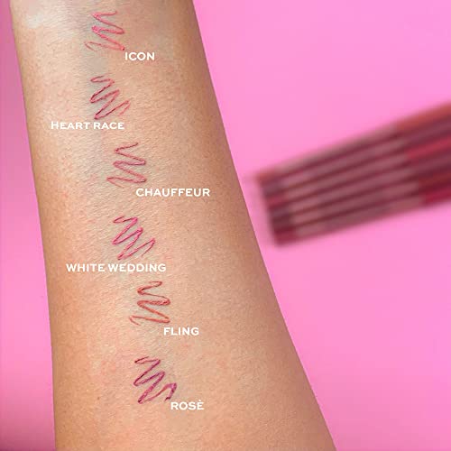 Makeup Revolution Satin Kiss Lip Liner, Long-Wearing Lip Liner Pencil, Vegan & Cruelty-Free, Rose #TOP3