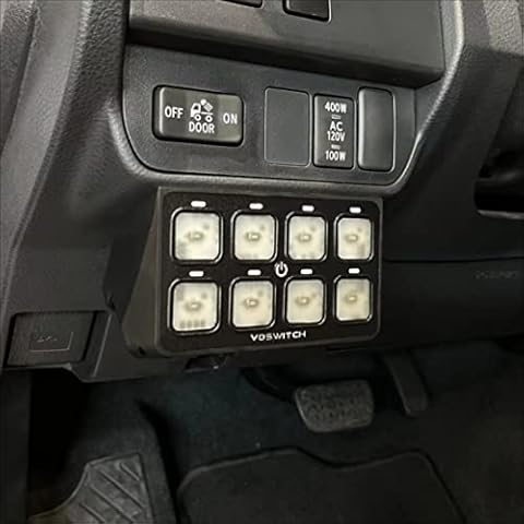 Voswitch TACO8 8 Gang Lower Dash Switch Panel Compatible with Toyota Tacoma 2016 to Current Cover