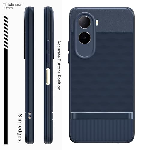 Image of Outlouders Back Cover for Mi Redmi A7 Pro /Poco C85x 5G | Full Camera Protection | TPU Soft Flexible Shockproof Bumper Case (Blue)