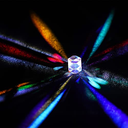 Hdcrystalgifts Color Cube Prism 20Mm K9 Optical Crystal Glass Polyhedron Rgb Dispersion Prism For Physics,Photography,Desktop Decoration #TOP4