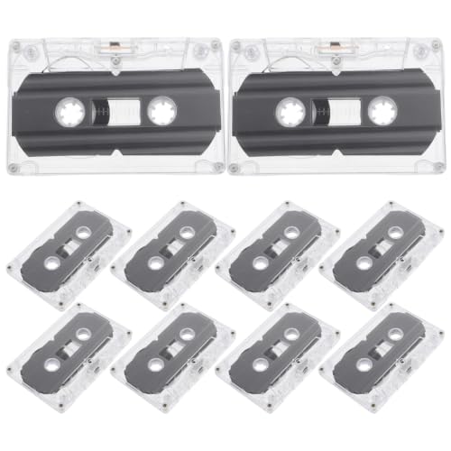 Cassette negro de 60 minutos pack de 10 cintas analógicas vírgenes para maquetas y grabaciones