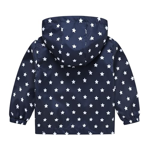 Toddler Boys Girls Dinosaur Print Zip Jacket Hooded Trench Lightweight Kids Coats Windbreaker Casual (NY1, 5-6 Years)2