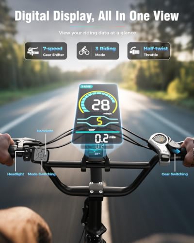 Jasion EB7 2.0 Adult Electric Bicycles, 28MPH Folding E