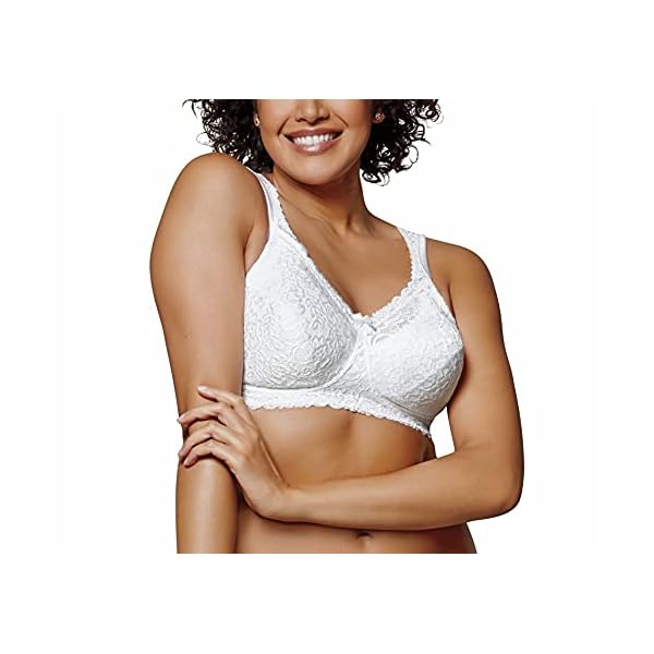 Playtex-Womens-18-Hour-Airform-Comfort-Lace-Wirefree-Full-Coverage-Bra-US4088 Playtex womens 18 Hour Airform Comfort Lace Wirefree Full Coverage Us4088 bras, White, 38D US