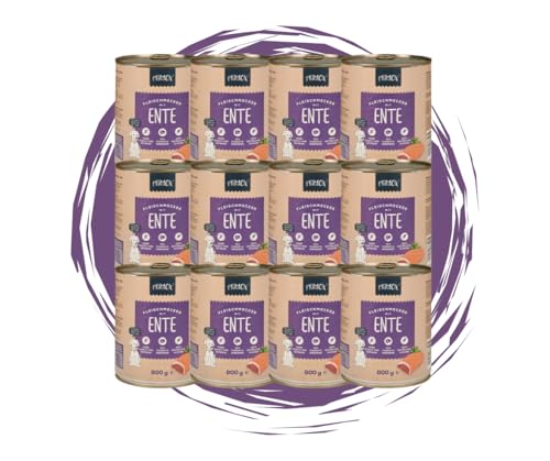 Primox | Ente 2x6x800g | Sparpaket | Hundefutter