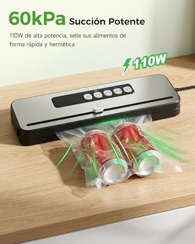 Miniatura 3 de Woox Envasadora Al Vacío, Máquina Envasadora Al Vacio Domestica Rápida Y Compacta, Alta Velocidad De Trabajo Continuo, Para La Conservación De Alimentos Secos Y Húmedos