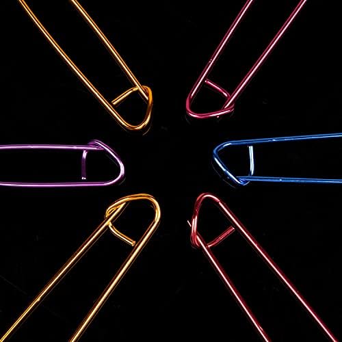 Euvoym 6 PCS Stitch Holder Set Assorted Color Crochet Knitting Needles Aluminum Stitch Holder for Knitting Sewing (6 Size)