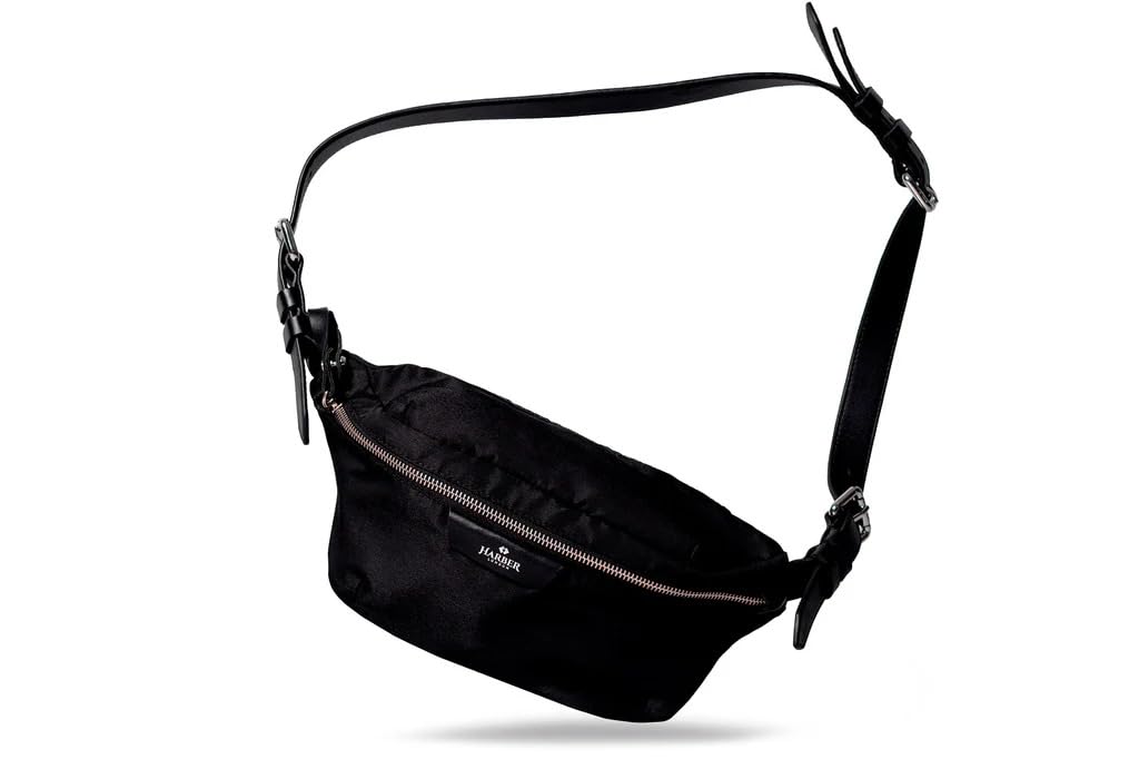 Harber London - Classic Sling Bag | Design classico e senza tempo | Colore: nero | Multiuso per uso quotidiano | Realizzato a mano con materiali resistenti