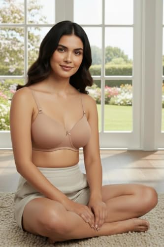 Image of Zivame Padded Non Wired 3 /4th Coverage T-Shirt Bra-Whisper White