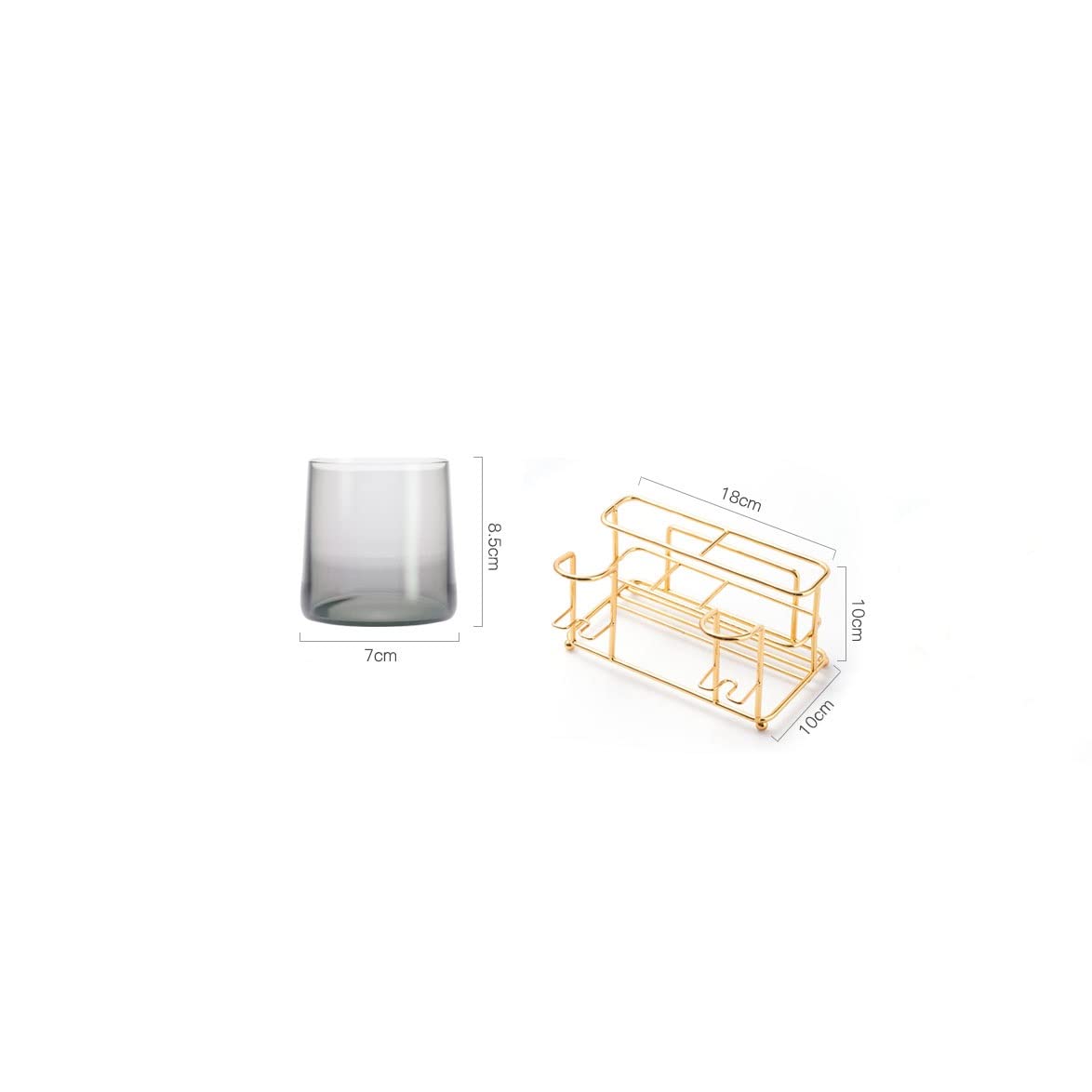 BOSUGE, soporte for cepillos de dientes de pared, estante de almacenamiento for limpiador facial de cosméticos for afeitadora de baño con vaso for enjuague bucal, colgador de cepillos de dientes monta