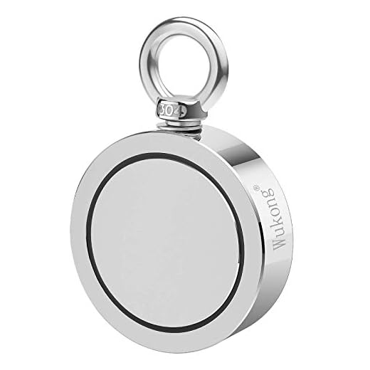 Dubbelsidig neodym fiskemagneter, 94 mm diameter, kombinerad 770 kg (770 kg) dragkraft sällsynt jordmagnet med ögonbult för magnetfiske och bärgning i floden