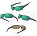 Living out your qool time Polarized Fishing Sunglasses for Men Women Green Lens UV400 Medium-Large Size for Water Sports Boating with Case Strap
