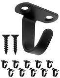 Fuxxer® Eisen-Haken, Küchen-Haken, Garderoben-Haken, 33 x 24 mm, 10er Set, schwarz