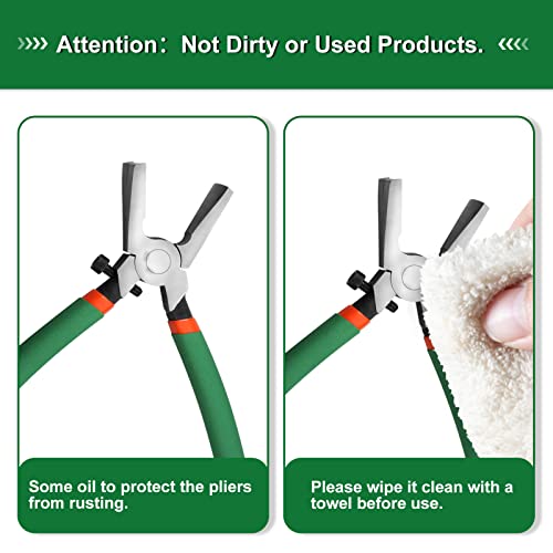 Leontool Glass Cutter Tools Kit Include Glass Running Pliers Grozer Pliers 2 Pairs Replacement Rubber Tips 3 Size Cutter Head Oil Dropper Engraved Pen Screwdriver Storage Bag Glass Cutting Tool Kit #TOP6