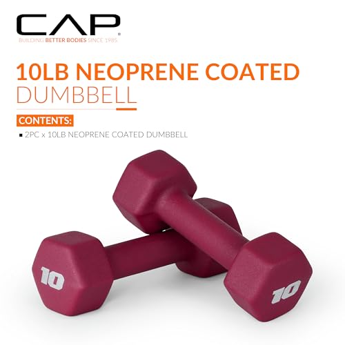 Image of CAP Barbell Neoprene Dumbbell Weights Pairs & Sets | Color Series