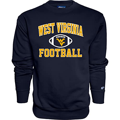 Blue 84 Men's West Virginia Mountaineers Crewneck Sweatshirt Team Color Football, Team Color, Large