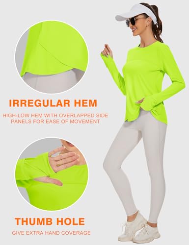 Blingfit Women's Workout Tops Long Sleeve Running Hiking Athletic Gym Shirts Lightweight UPF50+ UV Rash Guard Sun Protection4