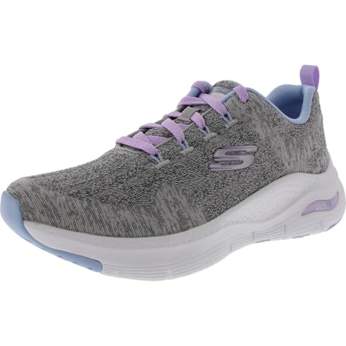 Image of Skechers Sport Arch FitComfy Wave Womens Sneaker 6 BM US CharcoalLavender