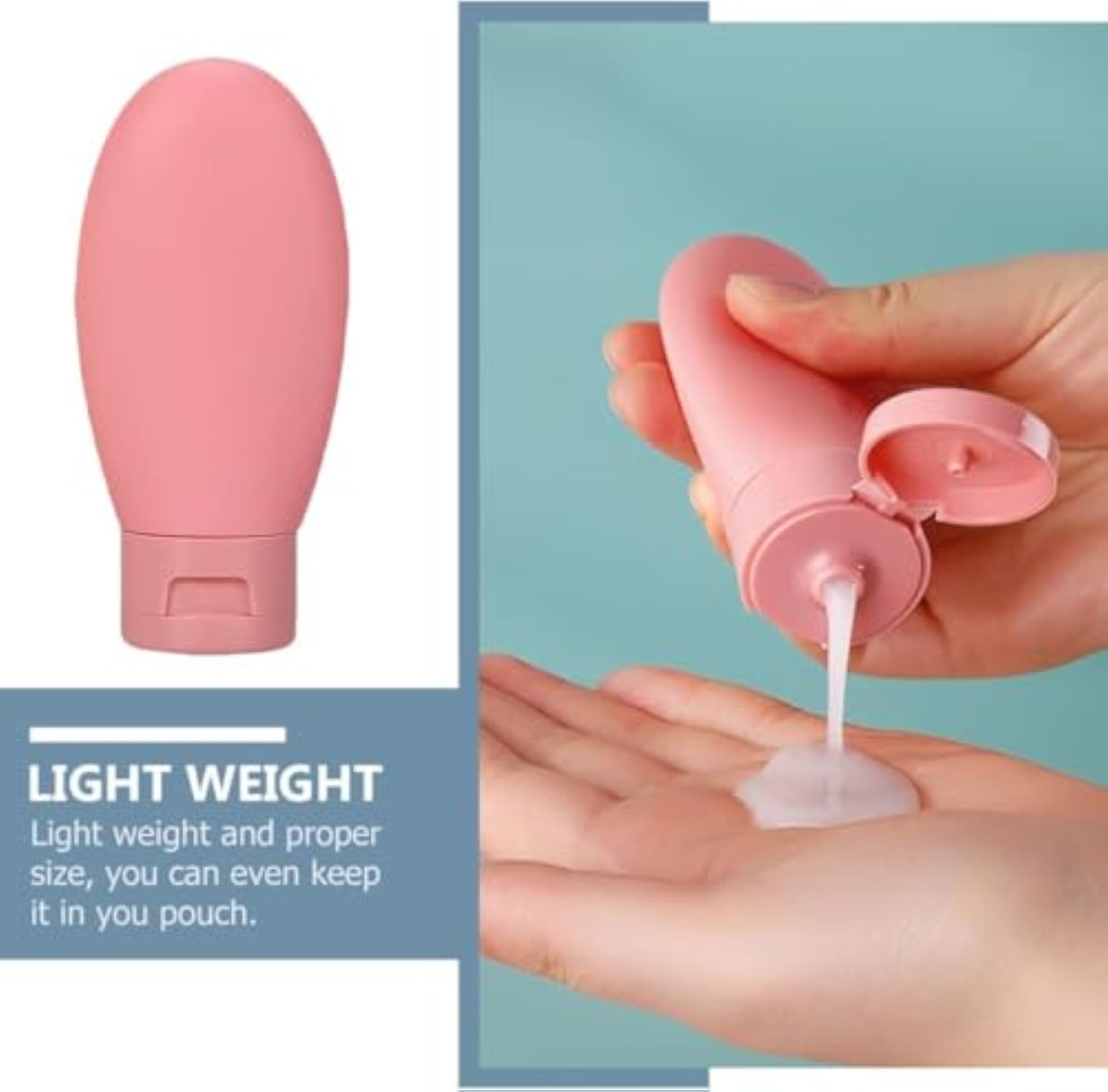 Travel Bottle, 3 Pcs Leak Proof Refillable Squeezable Containers Set