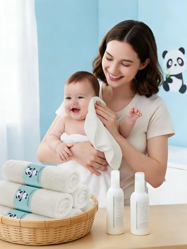 23% Off HIPHOP PANDA Baby Washcloths – Soft Bamboo 6 Pack - Image 4