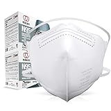 MERILOGY N95 Mask Respirator [ Made in USA ] NIOSH Certified N95 Particulate Respirators Face Mask (Pack of 40) (501831 (40PK))