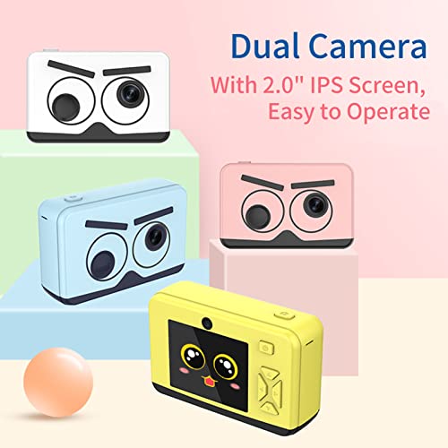 Kiboule Câmera portátil de crianças para crianças 20M Câmera duplaAuto Focus 2.0 '' IPS Tela 1080P