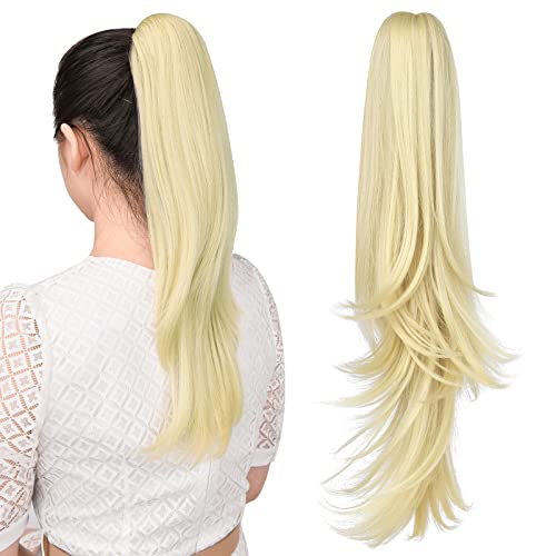 ShulaSHOP Claw Clip Ponytail Extension, 18" Clip in Ponytail,613#