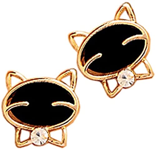 Ohrringe für Damen, schwarze lächelnde Cover