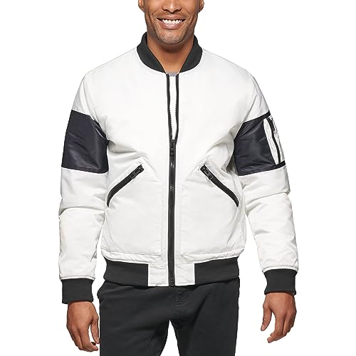 Tommy Hilfiger Men's Flight Bomber with Contrast Sleeves