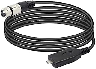 TypeC to XLR Microphone Adapter Cable, USB C to XLR Audio Connector Compatible with USB 2.0 for Smartphones & Tablet, Laptop - 3 Meters