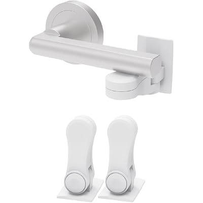 Inaya Child Proof Door Lever Lock, Baby Proofing Door Handle Lock, Minimalist Design, 3M Adhesive & No DrillingNeed, Child Safety Door Handle Locks (2 Pack)