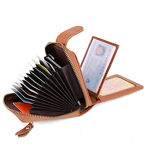 Wallets,Multifunctional Card Holder Large-Capacity Card Holder Retro Wallet Zipper Coin Bag(A)3