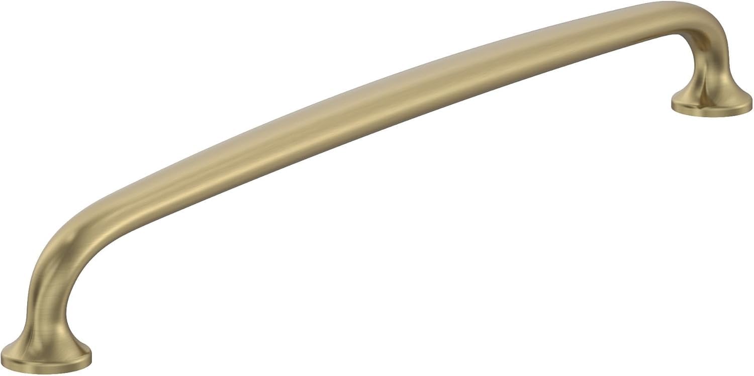Amerock BP54056BBZ | Golden Champagne Appliance Pull | 18 inch (457mm) Center-to-Center Cabinet Handle | Renown | Furniture Hardware