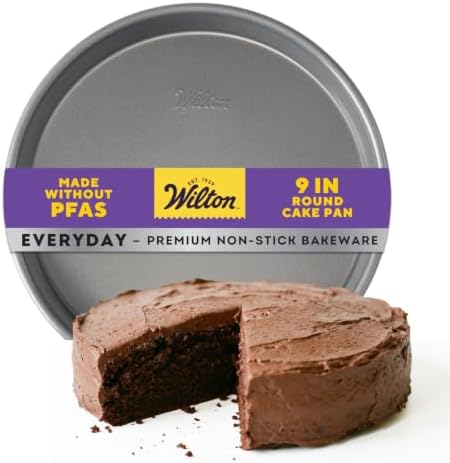 Wilton Everyday Non-Stick Round Cake Pan, Made Without PFAS, 9 in...