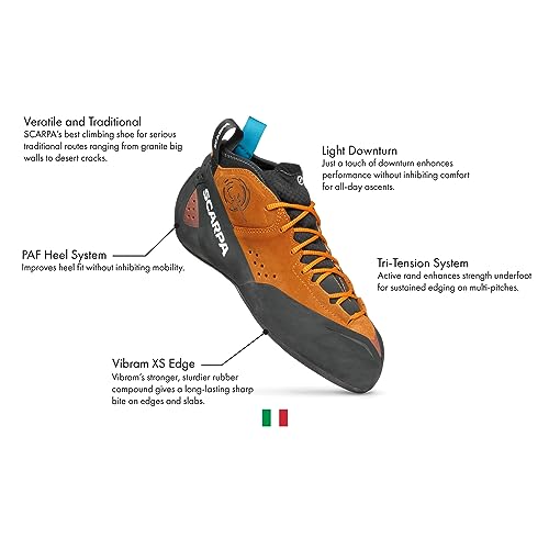 SCARPA Men's Generator Mid Rock Climbing Shoes for Trad Climbing2