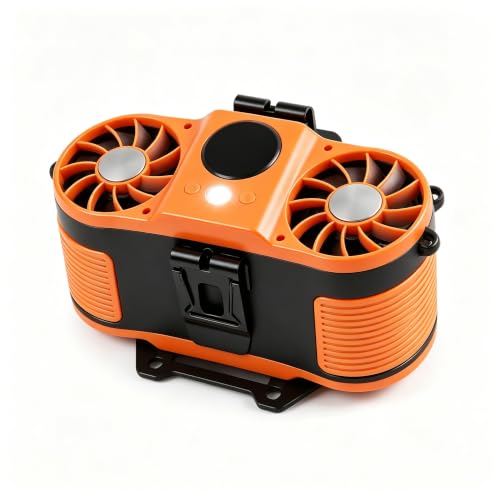 Ventilador de cintura Peltier contra el calor extremo con linterna LED naranja y 30000mAh 2
