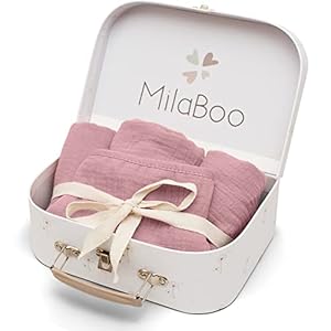 Milaboo® 4er Set Lätzchen Baby Geschenk zur Geburt I 100% Bio-Baumwolle GOTS-zertifiziert I Lätzchen – Handtuch…