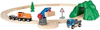 Vista 5 de BRIO Starter Lift&Load Set Wooden Toy Train Durable Child Safe Encourages Creativity Compatible with All Wooden Railway Sets Includes