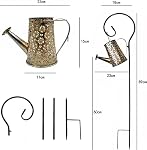 Éclairage solaire extérieur étanche, l'arrosage solaire peut éclairer le jardin Décor, lanterne de suspension de métal rétro solaire avec des lumières à cordes, lumières de jardin solaire pour chemin de fer Patio Porch