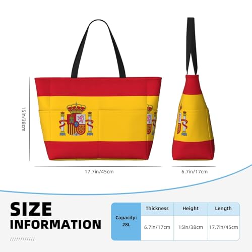 Sac à bandoulière imperméable noir drapeau espagnol taille unique - 4